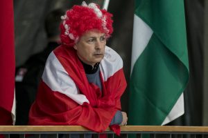 Supporter, durant les championnats du monde de curling de double mixte, ce mardi 26 avril 2022 au Centre Sportif de Sous-Moulin a Thonex (Photo Bastien Gallay / Lafargue Photos Sports)